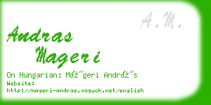 andras mageri business card